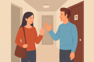 Pertemuan Dengan Tetangga Baru di Koridor Apartemen